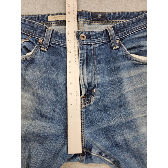 AG Adriano Goldschmied Jeans Mens 36X34 New Hero Straight Blue Distressed USA - Picture 8 of 16